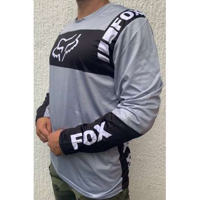 Moto kros dres mod.004 FOX sivo - crni