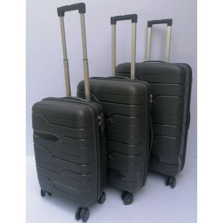 SET KOFERA 3U1 POLIPROPILEN PP4 TAMNO SIVI