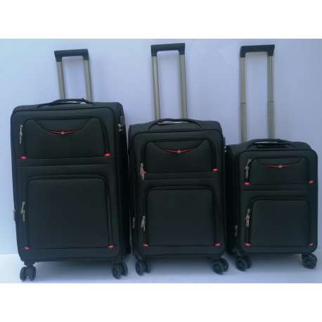 Koferi set 3u1 PLATNO 119 CRNI