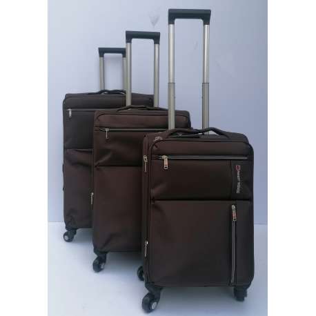 Koferi set 3u1 PLATNO 118 BRAON