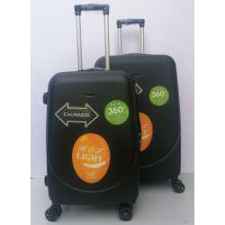 SET KOFERA 2U1 SREDNJI I VELIKI ABS 8012 CRNI +POKLON NAVLAKA
