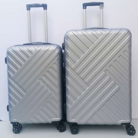 SET KOFERA 2U1 SREDNJI I VELIKI ABS 8010 SREBRNI +POKLON NAVLAKA