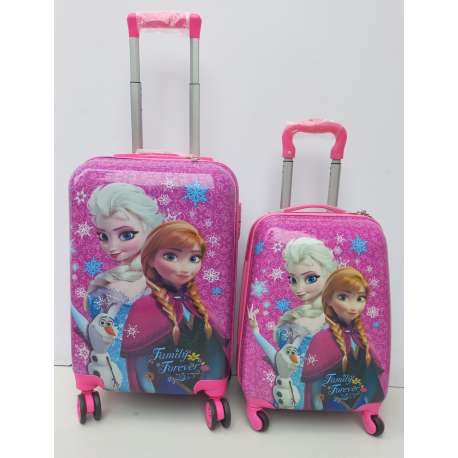 DECIJI KOFERI set 2u1 MOD.3 FROZEN LJUBICASTO - ROZE