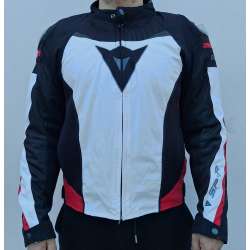 Moto jakna Dainese Speed Tex belo crna crvena