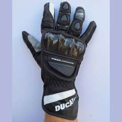 Kozne moto rukavice Ducati crne