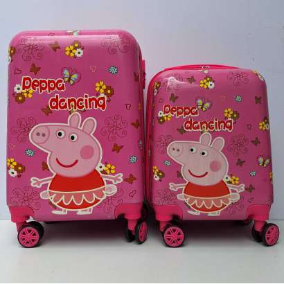 DECIJI KOFERI set 2u1 MOD.18 PEPA PRASE ROZE