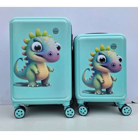 DECIJI KOFERI set 2u1 mod.61 Dinosaurus tirkizni