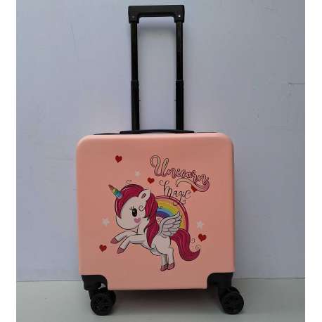 DECIJI VELIKI KOFER VUCILICA MOD.54 JEDNOROG ROZE