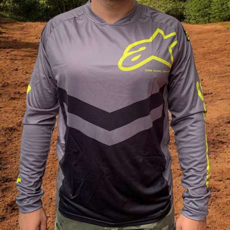 Moto kros dres mod.008 Alpinestars sivo - zuti 