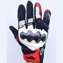 Moto rukavice Alpinestars SMX-R crveno bele