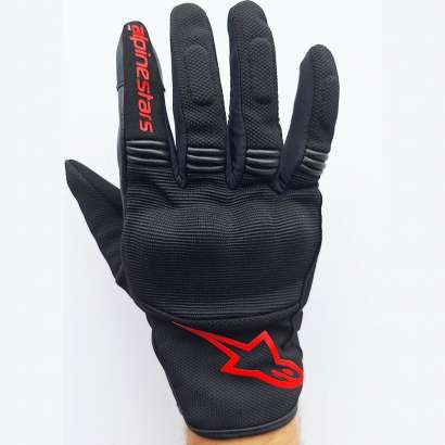Moto rukavice Alpinestars Copper crne sa crvenim znakom