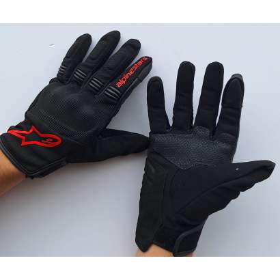 Moto rukavice Alpinestars Copper crne sa crvenim znakom