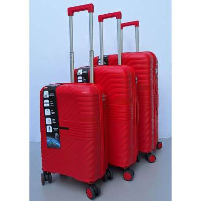 Set Kofera 3u1 Polipropilen P06 crveni