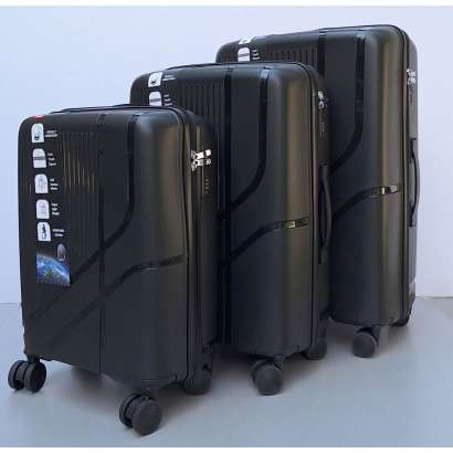 Set Kofera 3u1 Polipropilen PP701 crni