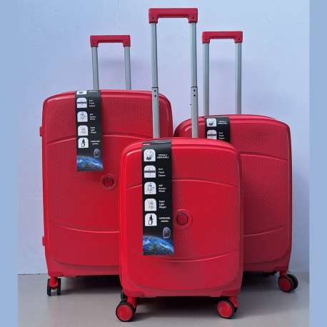 Set Kofera 3u1 Polipropilen PP157 tamno roze