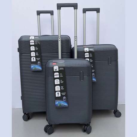 Set Kofera 3u1 Polipropilen PP604 tamno sivi