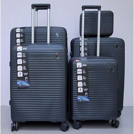 Set Kofera 5u1 Polipropilen PP166 tamno sivi